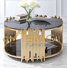 Load image into Gallery viewer, SMC FURNITURE Floating Coffee Table in Gold Finish - Home Decor Lo