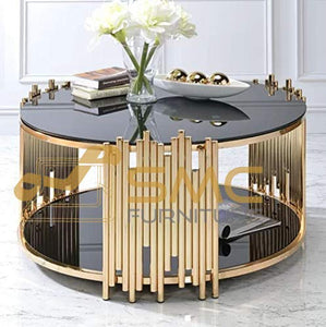 SMC FURNITURE Floating Coffee Table in Gold Finish - Home Decor Lo
