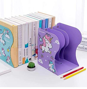 Ash & Roh Expandable Bookcase Desktop Bookend Stand Holder Adjustable Book Rack for Kid Office Book Organizer (Box Book Stand, multicolored) - Home Decor Lo