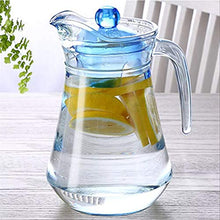 Load image into Gallery viewer, Incrizma Glass jug Pitcher with Lid 1.3 LTR - Blue Color (Blue, 1.3) - Home Decor Lo