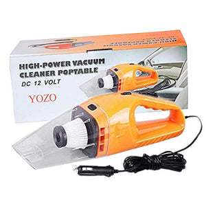 Yozo Car Vacuum Cleaner with Device Portable and High Power Plastic 12V Stronger Suction for All Types Wet and Dry with Carry Bag High Power Wet & Dry Portable Car Vacuum Cleaner Orange - Home Decor Lo