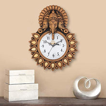 Load image into Gallery viewer, Webelkart Designer Stones Lord Ganesha Plastic Wall Clock for Home/Living Room/Bedroom/Kitchen- (Copper-12 Inch) - Home Decor Lo
