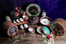 Load image into Gallery viewer, Vikas Khanna By Celeste Moksha Ceramic Dinner Set, Décor Settings, 24 K Gold Plated, Color- Charcoal Black