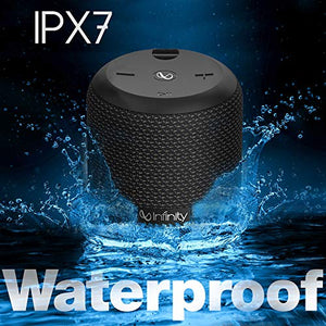 Infinity (JBL) Fuze 100 Deep Bass Dual Equalizer IPX7 Waterproof Portable Wireless Speaker (Charcoal Black) - Home Decor Lo
