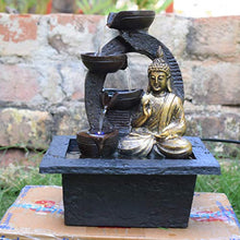 Load image into Gallery viewer, Puja N Pujari Polyresin Water Fountain (24 x 17 x 14 cm, Black) - Home Decor Lo