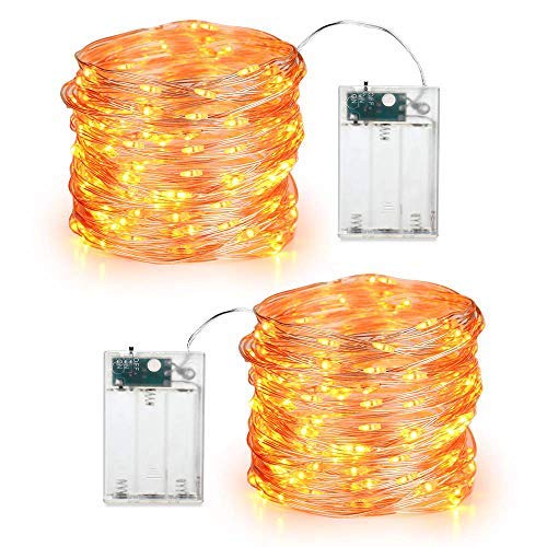 Citra 30 Led 3 Meter Battery Operated Sliver String Light Fairy Lights for Diwali/Festival/Wedding/Gifting/Xmas/New Year - Warm White (Pack of 2) - Home Decor Lo