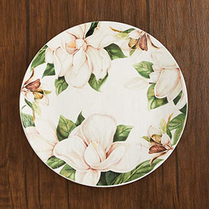 Home Centre Magnolia Floral Print Dinner Plate - Home Decor Lo