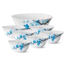Load image into Gallery viewer, Larah by Borosil Mimosa Opalware Pudding Set, 7-Pieces, White - Home Decor Lo