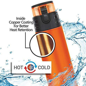 Milton Atlantis 900 Thermosteel Water Bottle, 750 ml, Orange - Home Decor Lo