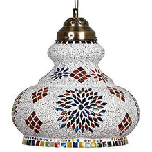Load image into Gallery viewer, Earthenmetal &#39;Surahi&#39; Shaped Large Size Glass Pendant/Hanging lamp for Living &amp; Home Decoration Turkish lamp (Multicolour, Bulb not Included) - Home Decor Lo