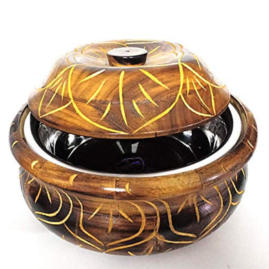 Heena Engineers Wooden Chapati Box, Hot Pot for Roti, Casserole Roti Box for Kitchen Décor - Home Decor Lo