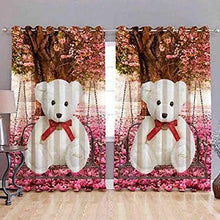 Load image into Gallery viewer, Rajvin Home Decor 3D Digital Printed Fancy Eyelet Window Curtains Set of 2 for Kids Room (taddy, 4x5) - Home Decor Lo