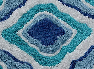 AAZEEM Abstract 4 Piece Cotton Door Mat Set - 16" x 24", Multicolour - Home Decor Lo