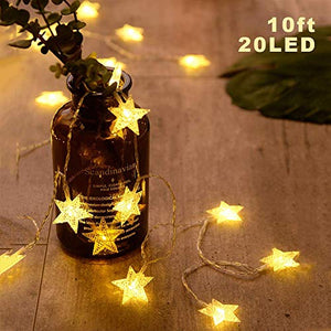 SATYAM KRAFT 20 Star String Lights for Indoor Outdoor Decoration (3 Meter , Yellow) - Home Decor Lo