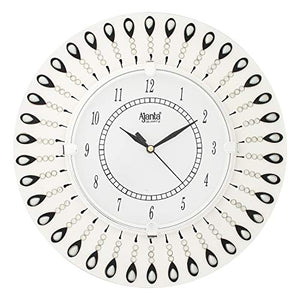 Asian Multistore Hub Ajanta Wall Clock for Home Living Room Office Bedroom Decor Stylish Latest Big Size (Round Design;12x12 Inch; Wooden; White) - Home Decor Lo