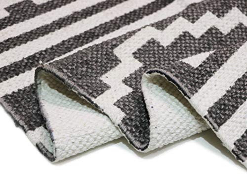 Load image into Gallery viewer, The Home Talk Printed Cotton Floor Rug/Bedside Runner/Passage Runner, 50x100 cm, Best for Bedroom, Passage, Living Room, Kids Room- Light Grey - Home Decor Lo