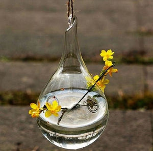 Urdhva Retail Glass Flower Vase (7.5 x 14 cm, White) - Home Decor Lo