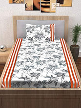 Load image into Gallery viewer, Story@Home Spark Collection 100% Cotton White 1 Single Bedsheet with 1 Pillow Cover - Home Decor Lo