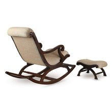 Load image into Gallery viewer, Shilpi Teak Wood Rocking Chair With Foot Rest - Home Decor Lo