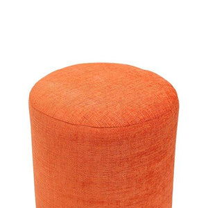 Barrel Round Pouffe: Orange - Home Decor Lo