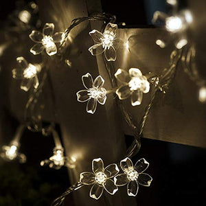 Techno E-Tail Blossom Flower Fairy String Lights, 20 LED Christmas Lights for Diwali Home Decoration (Warm White) - Home Decor Lo