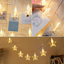Load image into Gallery viewer, fizzytech 16 LED 3 m Length Star Photo Clip Lights for Decoration for Birthday, Festival, Festive Occasion, Party for Home, Restaurants (Warm White) - Home Decor Lo