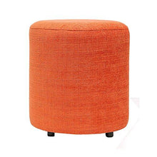Load image into Gallery viewer, Barrel Round Pouffe: Orange - Home Decor Lo