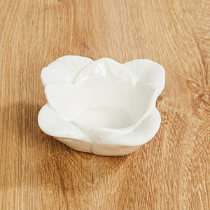 Home Centre Redolance Flower T-Light Holder- Set of 2 Pcs - White - Home Decor Lo