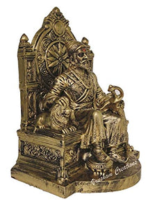 Vrusham Creations - Shivaji Maharaj Murti 1 Foot (12 Inch, Bronze) - Home Decor Lo
