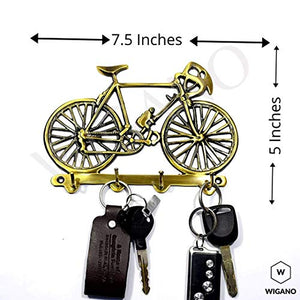 WIGANO Brass Made Cycle Key Holder Key Stand for Home & Office - Home Decor Lo