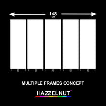 Load image into Gallery viewer, HAZZELNUT Multiple Frames Jesus Last Supper Wooden Framed Art Panels Digital Wall Painting (148cm x 76cm, Multicolour) - Home Decor Lo