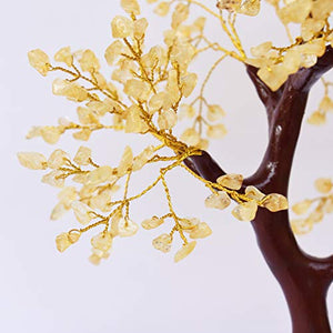 The Emerald Hut Cytrine Stone Studded Semi Precious Tree for Home Decor (Yellow) - Home Decor Lo