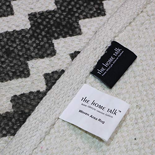 Load image into Gallery viewer, The Home Talk Printed Cotton Floor Rug/Bedside Runner/Passage Runner, 50x100 cm, Best for Bedroom, Passage, Living Room, Kids Room- Light Grey - Home Decor Lo
