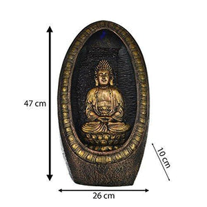 CHRONIKLE Polyresin Decorative Wall Hanging (Golden_47 X 26 X 12 Cm) - Home Decor Lo