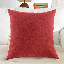 Load image into Gallery viewer, Khooti Jute Cushion Cover, 14x14 (Red)(Pack of 3) - Home Decor Lo