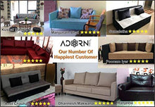 Load image into Gallery viewer, adorn india aspen three seater sofa cum bed (medium grey &amp; black) - Home Decor Lo