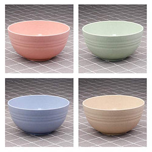 Unbreakable Cereal Bowls - 24 OZ Wheat Straw Fiber Lightweight Bowl Sets 4 - Dishwasher & Microwave Safe - for,Rice,Soup Bowls - Home Decor Lo
