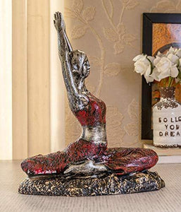 TIED RIBBONS Yoga Lady Statue Figurine for Home Living Room Table Top Hall Bedroom Shelf Decoration - Yoga Statue in Decor (25 X 31.5 cm, L X H) - Home Decor Lo
