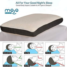Load image into Gallery viewer, MOJOREST Orthopedic Memory Foam Bed Pillow for Sleeping, Pillow for Neck,Back and Cervical Pain with Removable Zip Cover, King/Large Size (24&quot; L X 16&quot; B X 5&quot; H) - Home Decor Lo