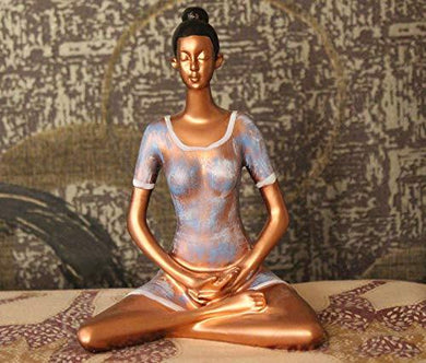 Miss Peach Handcrafted decoration items Yoga Posture Lady Statue Buddha showpiece antique idol idols corner show pieces statues for home decor big size budha living room decoration items|Decorative items for room - Home Decor Lo