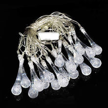 Load image into Gallery viewer, ITMumbai 20LED Crystal Drop Shape Fairy String Lights for Home Lighting Decoration (4 Meter Long Warm White) 2 Pin Plug - Home Decor Lo