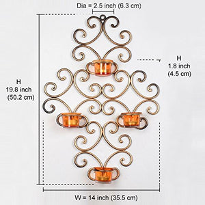 ExclusiveLane Wall Scone with Metal 4 Tea Light Holder for Home Decor - Home Decor Lo