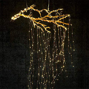 CITRA Waterproof Decorative Vine String Lights, 10 Strands 200 LEDs Hanging Twinkle Fairy Lights Silver Wire Timbo Starry Lights for Home,Office, Diwali, Eid & Christmas Decoration - Warm White - Home Decor Lo