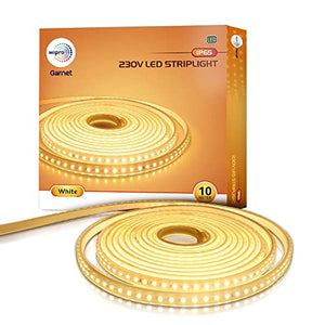 Wipro Garnet 10 mtr LED Strip Light with Surge Protection, Flexible for Outdoor Use. with IP65. (Pack of 1, Warm White)