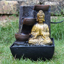 Load image into Gallery viewer, Puja N Pujari Polyresin Buddha Water Fountain (Multicolor) - Home Decor Lo