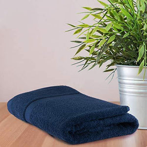 Leaf Dew 100% Cotton Bath Towel 500 GSM (Navy Blue, Large 150 X 75 cm) - Home Decor Lo