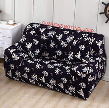 Load image into Gallery viewer, House of Quirk Universal Sofa Cover Big Elasticity Cover for Couch Flexible Stretch Sofa Slipcover (Black Flower, Double Seater 145-185 cm) - Home Decor Lo