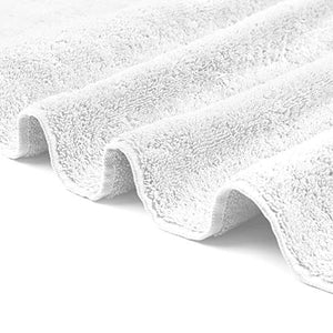 LUSH & BEYOND 100% Cotton Bath Towel Set for Men & Women, 500 GSM Full Large Size Combo Pack of 2, Ultra Soft for Sensitive Skin, Super Absorbent, Color Fade Resistant (White) - Home Decor Lo