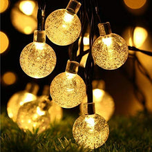 Load image into Gallery viewer, PESCA 20LED Crystal Bubble Ball String Fairy Lights for Decortaion Diwali Christmas Xmas Light for Diwali Home Decorations Lighting (Warm White, 3 Meter) - Home Decor Lo