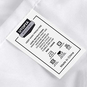 Utopia Bedding Bed Sheet Set - 4 Piece King Bedding - Soft Brushed Microfiber Fabric - Wrinkle, Shrinkage & Fade Resistant - Easy Care (King, White) - Home Decor Lo